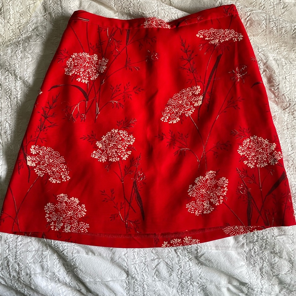 GORGEOUS red floral skirt
